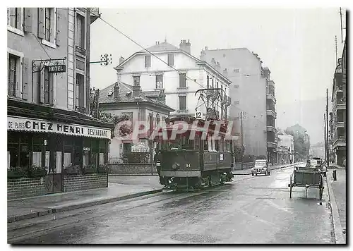 Cartes postales moderne Le tramway dans l'avenue de la Gare le 18 juin 1956