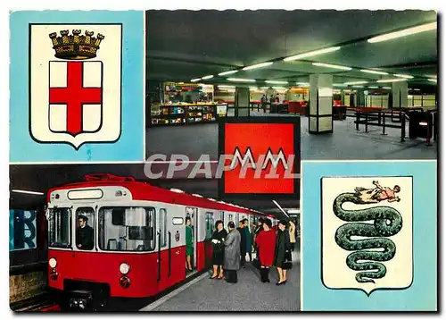 Cartes postales moderne Milano Le nouveau metro