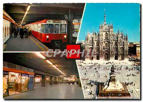 Cartes postales moderne Milano le metro