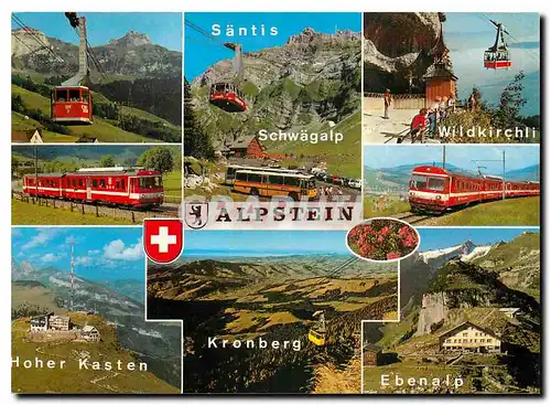 Cartes postales moderne Appenzeller Bahnen und Bergbahnen im Appenzellerland