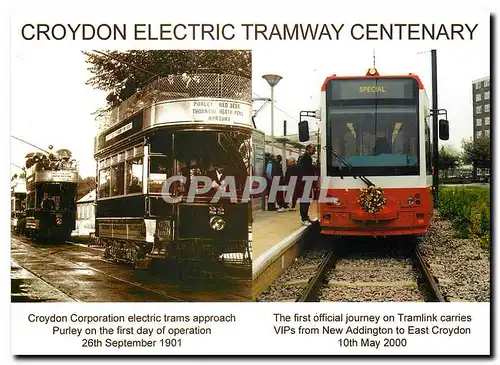 Cartes postales moderne Croydon Electric Tramway Centenary