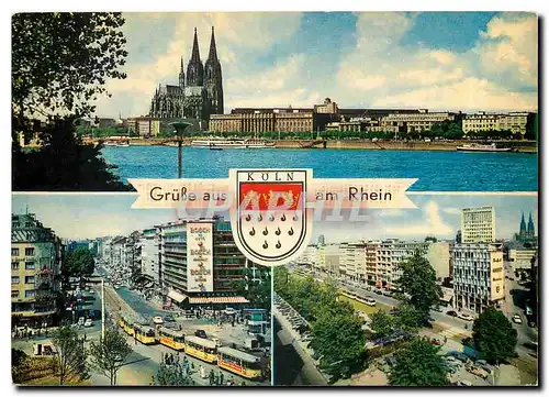 Moderne Karte Gruesse Koeln am Rhein