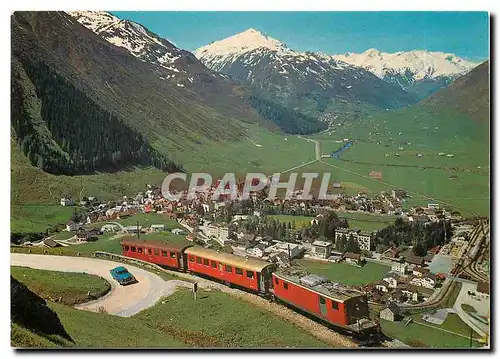 Cartes postales moderne Andermatt 1444m mit Oberalpbahn