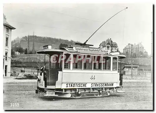 Cartes postales moderne verein tram-museum zuerich Staedtische Strassenbahn Zuerich Ehemaliger ESZ-Motorwagen vor dem De