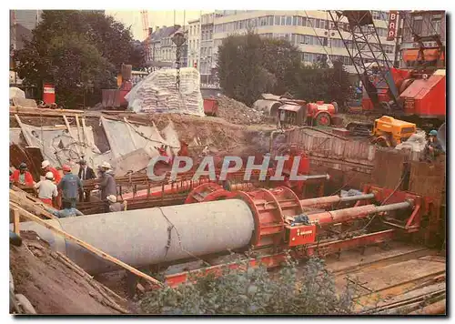 Cartes postales moderne Construction on the roof slab by pipe jacking