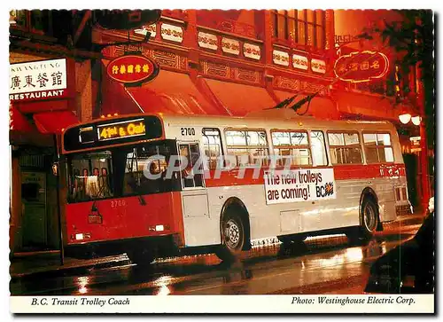 Cartes postales moderne B.C. Transit Trolley Coach