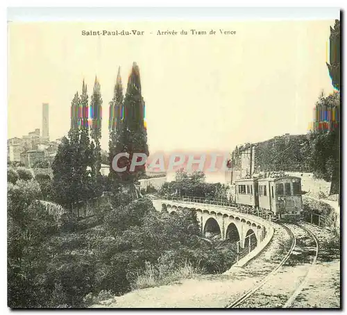 Cartes postales moderne Arriveee du tramway en 1916