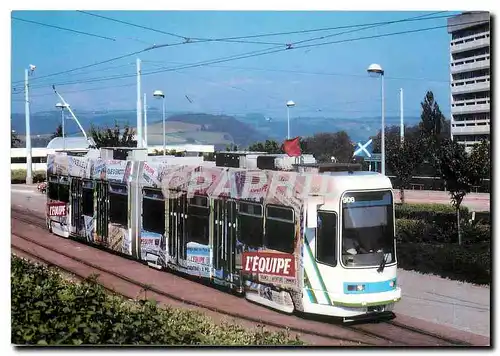 Cartes postales moderne Motrice ALSTHOM No. 906 au terminus de l'Hopital Nord le 23/06/98 pour le match Ecosse-Maroc