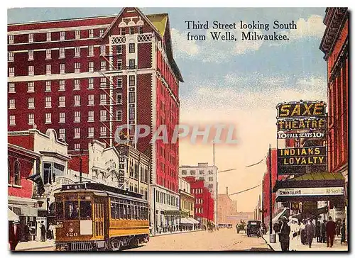 Cartes postales moderne Third Street looking South from Wells Milwaukee