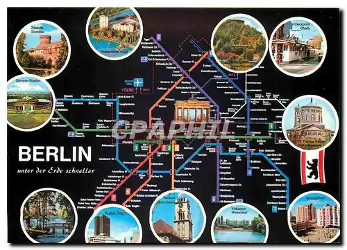 Cartes postales moderne Berlin unter der Erde Schneller