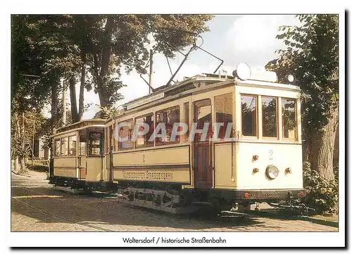 Cartes postales moderne Woltersdorf / historische Strassenbahn