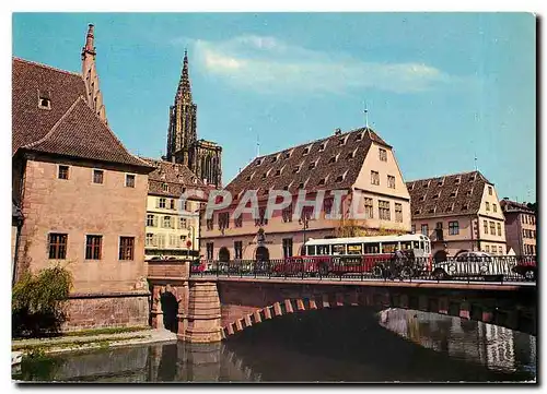 Moderne Karte Strasbourg Le Pont du Corbeau et le Musee historique