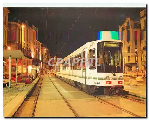 Moderne Karte Le tramway traverse le coeur de Nantes (Septembre 1992)