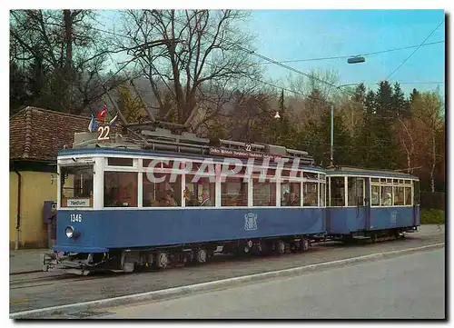 Cartes postales moderne Zuerchertram Vierachser-Anhaengerzug Linie 22