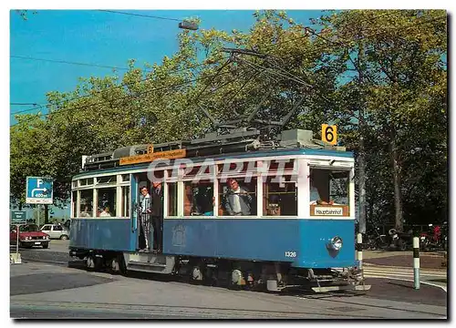 Moderne Karte Zuerchertram Vierachstriebwagen Linie 6