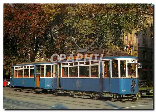 Cartes postales moderne Zuerchertram Zweichachser-Anhaengerzug Linie 6