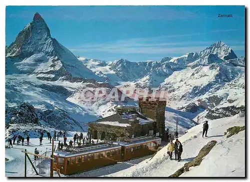 Cartes postales moderne Zermatt Gornergrat mit Matterhorn