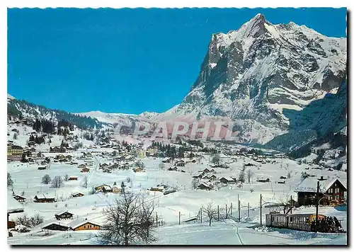 Moderne Karte Grindelwald mit Wetterhorn