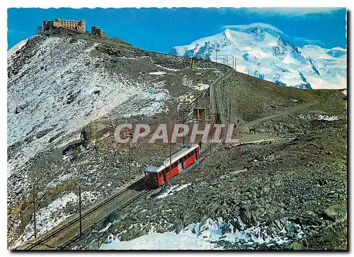 Cartes postales moderne Zermatt Gornergrat mit Mte Rosa