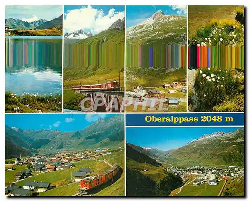 Cartes postales moderne Oberalppass 2048m mit Sedrun und Andermatt