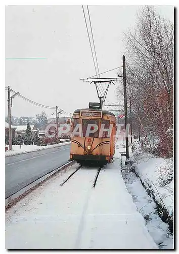 Moderne Karte SNCV - Ligne 59 Charleroi - Trazegnies. Motrice type S 9148 a Trazegnies