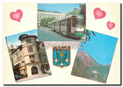 Moderne Karte Saint Etienne en images