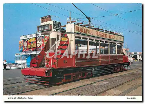 Moderne Karte Vintage Blackpool Tram