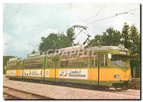 Cartes postales moderne achsiger Gelenktriebwagen der Albtalbahn