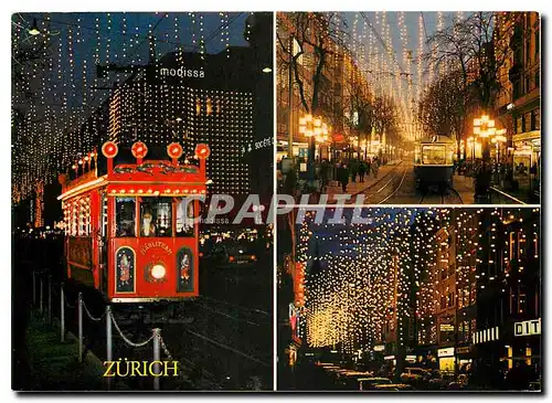 Cartes postales moderne Zurich Weihnachtsbeleuchtung