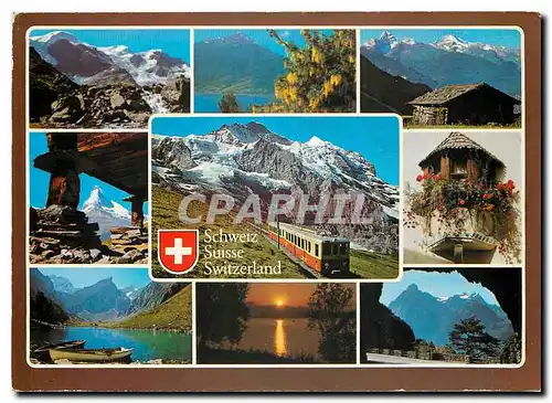 Cartes postales moderne Sustenpass Rigi Tinzenhorn Matterhorn Jungfrau Engadiner Erker Seealpsee Sonnenuntergang Axenstr