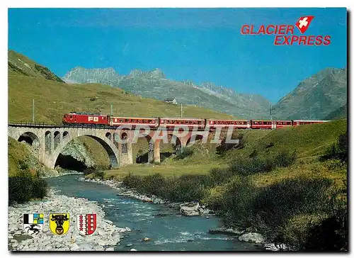 Cartes postales moderne Glacier Express mit lokomotive HGe Furka Oberalp Bahn