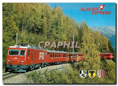 Cartes postales moderne Glacier Express mit lokomotive HGe Furka Oberalp Bahn