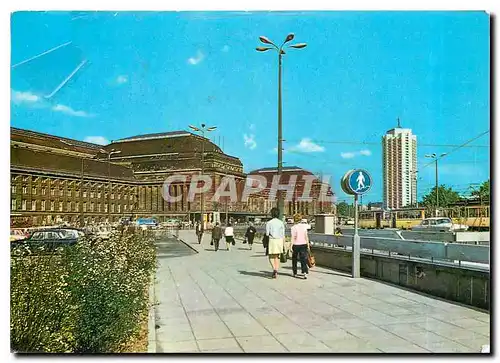 Moderne Karte Messestadt Leipzig central station