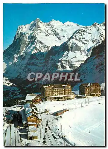 Cartes postales moderne Kleine Scheidegg im Berner Oberland mit Wetterhorn