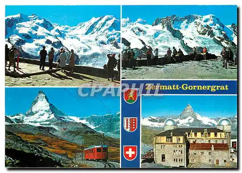 Moderne Karte Zermatt Gornergrat im Wallis