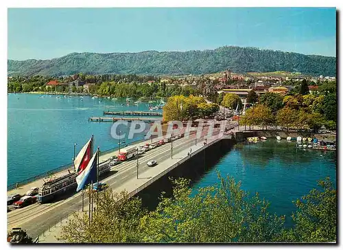 Cartes postales moderne Zurich Quaibrucke mit Uetliberg