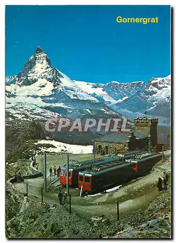 Cartes postales moderne Gornergrat ob Zermatt im Wallis Bahnstation mit Matterhorn