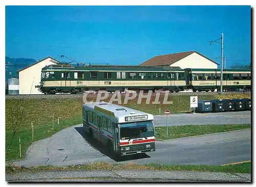 Moderne Karte St Gallen VBSG autobus Saurer Hess