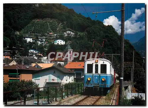 Cartes postales moderne Roveredo GR Ferrovia turislica catione Cama con automotrice