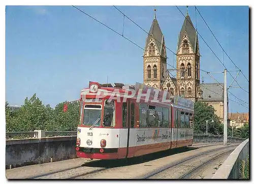 Cartes postales moderne Freiburger StraBenbahn Stadtbahnbrucke am Hauptbahnhof 10 6 1993