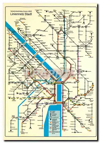 Cartes postales moderne Aufbau des stadtischen Liniennetzes der Zurcher Verkehrsbetriebe