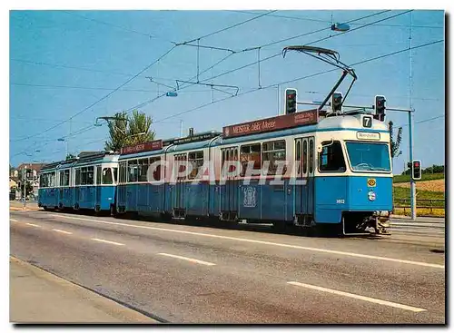 Moderne Karte Verkehrsbetriebe der Stadt Zurich Gelenkwagenzug