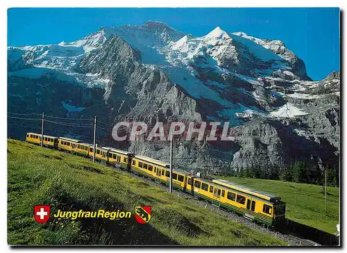 Moderne Karte Wengernalpbahn und Jungfrau