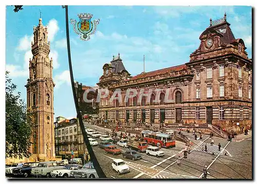 Cartes postales moderne Porto Portugal la tour de Cl�rigos et gare de St Bento