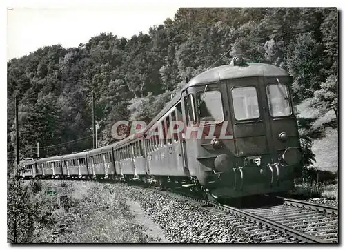 Cartes postales moderne Train navette automotrice Bfe avec voiture de commande Abt