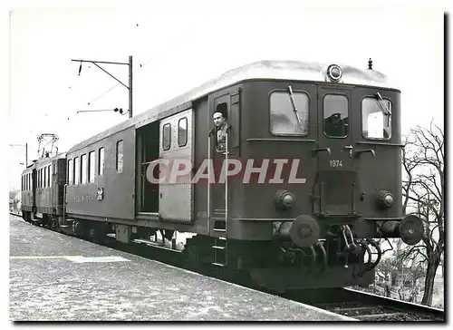 Cartes postales moderne Train navette automotrice Be avec voiture de commande BD