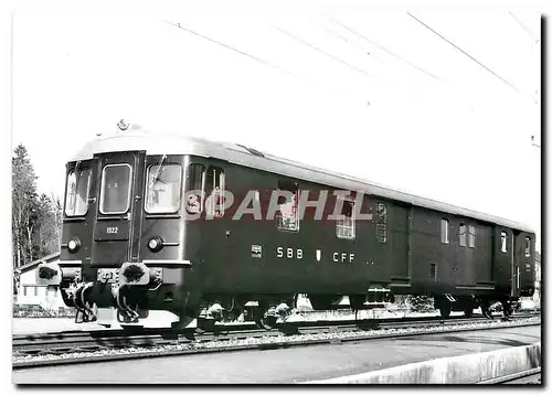 Moderne Karte SBB CFF fourgon de commande