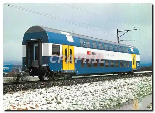 Moderne Karte Chemins de fer f�d�raux suisses train voiture � deux niveaux de RER Zurich