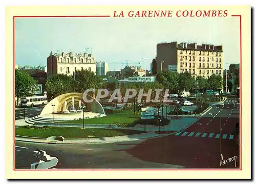 Moderne Karte La Garenne Colombes place de Belgique