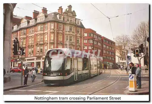 Cartes postales moderne Nottingham tram crossing Parliament Street